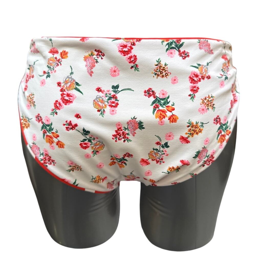 Maaji Sail Stripe Sublimity Reversible Bikini Bottoms Floral Red White XL New
